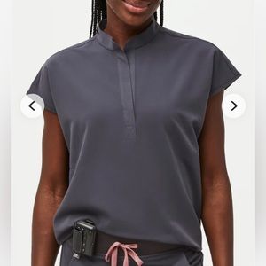 FIGS Rafaela Oversized Scrub top- Charcoal XS